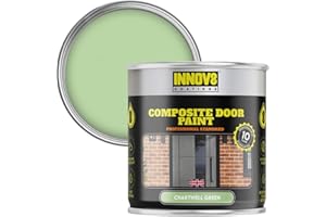 INNOV8 COATINGS COMPOSITE DOOR PAINT - NO PRIMER OR TOP COAT - SATIN - 750 ml - Professional Standard - Fast Dry - Chartwell Green - EXTERIOR FRONT DOOR PAINT