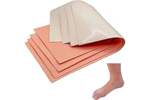 PODOTECH Moleskin Fleecy Web Chiropody Felt - Bumper Pack 4 Sheets (20cm x 45cm x 1mm) Foam Padding Self Adhesive Felt for Corns, Ulcers and Blisters - Foot Dressing Podiatry Felt