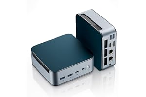 Xrenbuw Mini PC 16GB DDR4 512GB M.2 SSD, Mini Computer Ryzen 5 7430U Processor, Gigabit Ethernet, Dual 2.4+5GWi-Fi, BT 5.2, Type-C+Mini-HDMI+WiFi, 4K@60HZ UHD Dual Display, Office Desktop PC