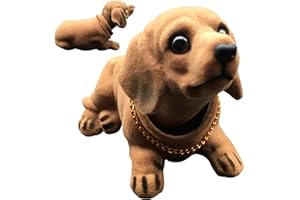 Walopola - Dachshund Shaking Head Toy Dashboard Decor | Funny Dog Figurine, Desktop & Car Dashboard Decoration for Dog Lovers