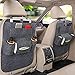 Produktbild Haosen 2 Stück Multifunktionssitzauto Rückentasche des Autositzes mit mehreren taschen Auto-Aufbewahrungsbeutel Autositze Zubehör - Geeignet für 99% der Fahrzeugmodelle (Grau)