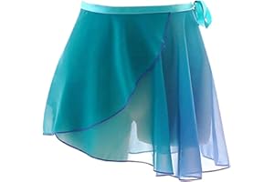 Aislor Women Asymmetric Chiffon Ballet Wrap Skirt Dance Wrap Over Scarf Skirt Skate