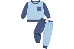 URMAGIC Toddler Baby Boy Kleidung Set Lange ärmel Kostüme für Jungen Taschen Contrast Color Sweatshirt und Hose Ein Kostüm für Den Herbstwald
