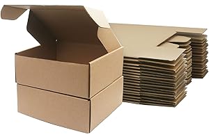 STRBOXONG Scatole di spedizione in cartone ondulato, 208 x 130 x 68 mm grandi scatole postali per la spedizione, scatole di imballaggio marrone per affari, stoccaggio o regalo (24 pezzi)