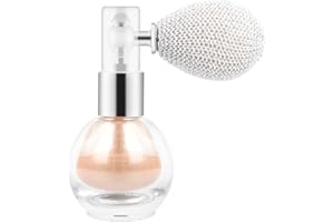 Xzeemo Glitter Powder Spray, Highlighter Polvo suelto Spray, Polvo Suelto Espray, Spray Purpurina Cuerpo, Spray en Polvo con Brillo, Maquillaje de Contorno para Mujer Facial Cuerpo (champán)