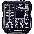 Xtreme Acoustics XAMX42 4 Channel Audio Mixer Interface with 192Khz Sampling Rate, Dual Track Recording, MP3 Input and 24Bit DSP FX Processor for Studio Youtube Recording, DJ Mixing, Karaoke Singing