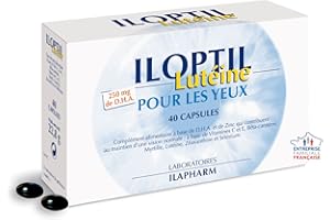 Laboratoires Ilapharm - ILOPTIL LUTEINE et ZEAXANTHINE- DHA, - PRESERVEZ VOS YEUX ET VOTRE RETINE - 40 capsules