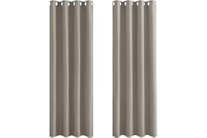 PONY DANCE Zasłony zaciemniające z przelotkami, zestaw 2 gładkich zasłon do salonu, 140 x 200 cm (szer. x dł.), izolacja cieplna, ciężkie zasłony gotowe do montażu, do sypialni, granatowe