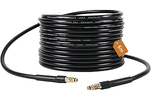 LEBOKJ 6M/19FT High Pressure Washer Replacement Hose for Karcher K Series K2 K3 K4 K5 K6 K7, High-Pressure Reinforced Hose with Quick Click Plug Connector,Jet Wash Pipe Cleaning Car Road Garden