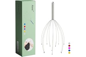 ABNII Head Scalp Massager, Head Scratcher with Multiple Fingers for Relaxation, Head Massage Tool Stimulate The Scalp and Reduce Physical Stress (Silver)