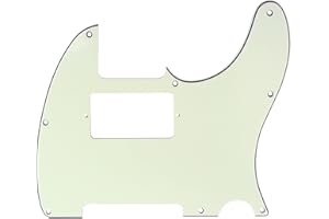Musiclily 8 Löcher Humbucker Tele Pickguard Gitarre Schlagbrett für Fender American/Mexican Standard Telecaster Modern Style E-Gitarre,3 lagig Elfenbein