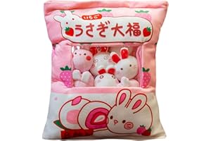 Zhongkaihua Snack Pack Coussin en Peluche Cute Mini Lapin Rose en Peluche rembourré Coussin Snack canapé