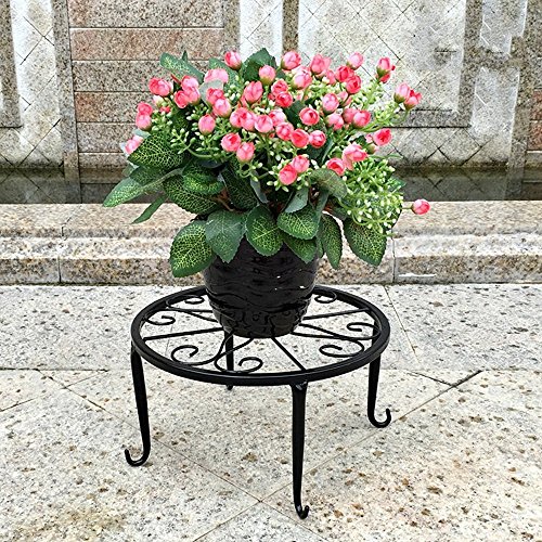4in 1 Metall Blumen Regale Pflanzenständer Tisch Pflanzentisch Blumenständer (Schwarz) - 3