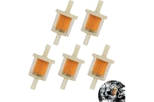 ANRBB Juego de 5 filtros de gasolina, filtro de combustible, universal, 8 mm, para moto, cortacésped, scooter, ciclomotor, ciclomotor, diésel, alta densidad, reutilizables, con construcción transparente