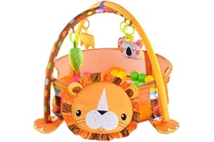 COIL Tapis d'éveil et de jeu, avec arche et boules (LION C0301)