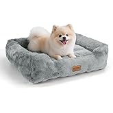 Nobleza Cama Perros Pequeños, Cama Gatos Peludo y Mullido, Felpa de Burbujas Ultra Suave, Acolchado Reforzado, Funda Desenfun