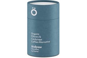 OTZIBREW ötzibrew Organic Coffee Alternative Chicory & Cordyceps Dark Roast Original Recipe - Rich in Prebiotics and Antioxidants 65+ Servings Caffeine-Free Vegan Dairy & Gluten Free (200g)
