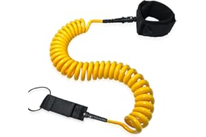 WOUMON 10ft Surfboard Leash,Retractable SUP Leash,Surfing Foot Leash for Longboards, Inflatable Paddle Board,Kayak
