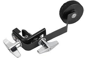 01 02 015 Snare Drum Dämpfer, Tone Control Schalldämpfer Legierung Metall Praktisches Design Clip Praktisch Kompakt für Kontrolle oder Eliminieren übermäßiger Obertöne für Snare Drums(Schwarz)