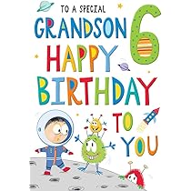 Regal Publishing Juvenile Birthday Card Age 4 Grandson - 9 X 6