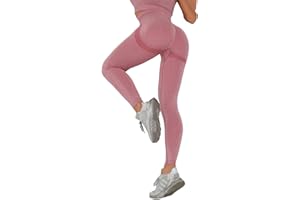 Merlvida Scrunch Butt Mallas opacas para mujer, cintura alta, sin costuras. Diseño push-up, estilo Boom Booty. Pantalones deportivos con control de abdomen, para yoga, fitness y entrenamiento