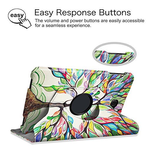 Fintie Samsung Galaxy Tab A 10.1 Hülle – 360° Drehbarer Stand Smart Cover Case Schutzhülle Tasche Etui mit Ständerfunktion Auto Schlaf / Wach Funktion für Samsung Galaxy Tab A 10,1 Zoll T580N / T585N Tablet (2016 Version), Liebesbaum - 5