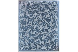 Kwan Crafts Heart Love XOXO Hello KISS Plastic Embossing Folders for Card Making Scrapbooking and Other Paper Crafts, 12.1x15.2cm