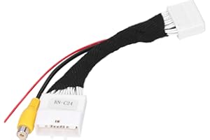 MXZZAND Adapter kablowy, adapter kamery cofania 24-pinowy adapter kablowy, standardowy adapter kamery wideo RCA do Renault