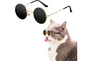 DreamAuro Cat Funny Sunglasses: Dress Up Your Cat with Hilarious Sunglasses, Costume Play, Photography, Cat Show, Fun Cat Costume Accessory (Random)