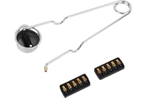 LONGZHUO 1 pieza de pedernal encendedor de chispas de acero niquelado con cabeza redonda + 10 piezas de pedernal de encendido para soldar