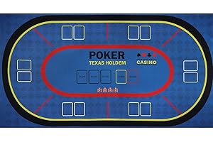 Mondo Tessuti - Alfombra de juego - Texas Hold'em Poker Black Jack Ruleta - Alta calidad Made in Italy (Poker Azul)