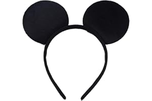 Youngly ® Minnie Mouse Polka Dot Headband with Red Bow & Black Mickey Mouse Ears Headband Fancy Dress Accessories Girls Costume Parties Aliceband.