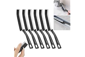 Vicloon - Cepillo de limpieza de grietas, 6 piezas, cepillo de limpieza de manos, cepillo de ranuras, multifuncional para el hogar, para cuarto de baño, ventana, cocina, grieta ranurada(negro)