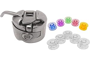 ZICKZACKNAEHMASCHINE Capsule de bobine + bobines colorées en plastique transparent pour machine à coudre Toyota RS Series + RS 2000