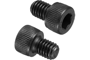 PATIKIL 50 stycken M6 x 8 mm sexkantskruvar, 12,9 graders kolstålskruvar set svart oxid sortimentset, maskinskruvar gängskruv