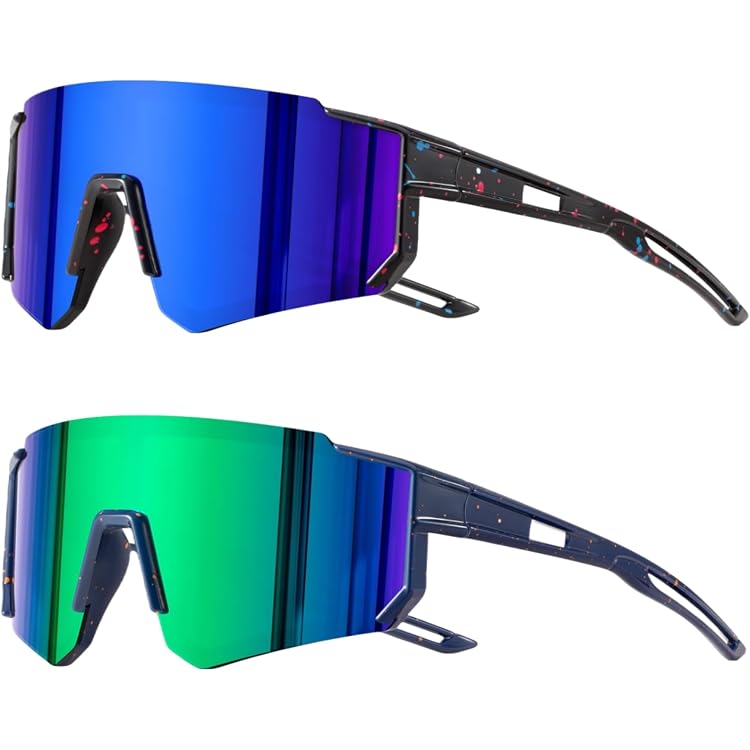 Lot De 3 Lunettes De Sport - Protection UV, Verres Polarisés, Pour Vélo, Course, Ski, Légères