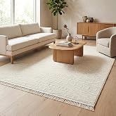 Aden Levini Dokuma Halı | Makinede Yıkanabilir | Modern Halı | Kilim ve Yolluk | Krem | 20 x 20 cm | Model LVN01