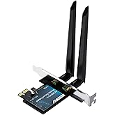 VegGieg AX1800 Wi-Fi 6 Alıcı ve Bluetooth 5.2 Adapt&ouml;r 5DB Dual Anten PCIe Wifi Ağ Kartı
