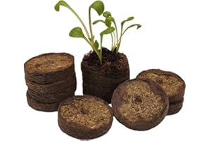 GROWEASY Grow Your Own Vegetables, Herbs and Flowers from Seed | 100 Pack of Plant Starting Pellets | Easy Propagation | Dry Compressed Compost wrapped in Paper