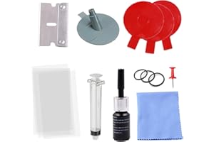 Guegine 11 Pieces Windscreen Repair kit, Windscreen Chip Repair kit Windshield Repair kit Auto Windscreen Chip Repair kit Suitable for Repairing Small Cracks on Glass Easily and Quickly