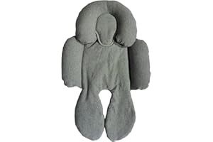 BEYBI® Reductor bebé punto algodón universal para capazo, silla coche grupo 0, silla de paseo y cuna (Grey)