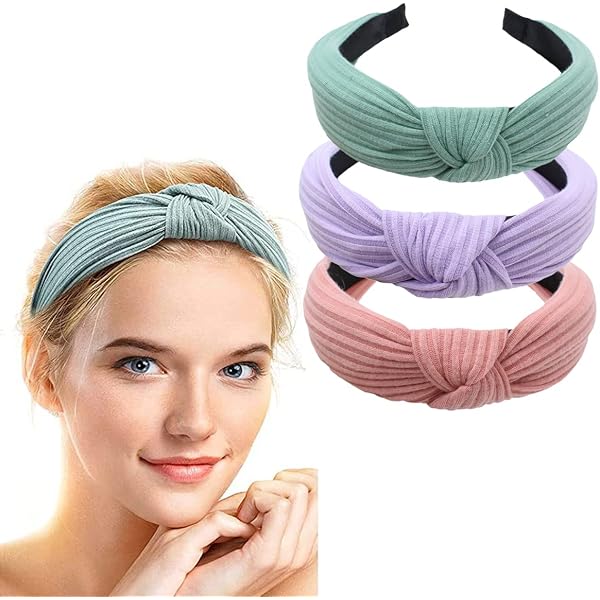 2 Stück Glitzer-Haarreifen Für Mädchen – Breit, Gepolstert, Mit Pailletten, In Rosa & Weiß, Für Täglichen Style Oder Feste
