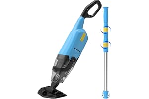 Oxseryn Poolsauger mit Akku, Tragbarer akkusauger,Pool Bodensauger mit Betriebsdauer bis zu 60 Minuten für Aufstellpools, Spas und Whirlpools, handsauger für Sand und Schmutz, Blau