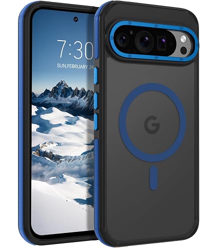 Casevita Cover Compatibile con Google Pixel 9/Pixel 9 Pro Custodia con Supporto ad Anello, Supporto Magnetico per Auto, Custodia Sottile Antiurto a Doppio Strato per Uomo Donna