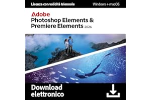 Adobe Photoshop 2026 & Premiere Elements 2026 | Licenza triennale |PC/Mac|Download Digitale