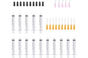 PARASTAR 15 pezzi Siringhe da 3 ml con Ago Siringhe di Plastica Resistenti Siringa Colostro Con 2 Verschiedene Größen Ago Ideali per Dosaggi Precisi,Laboratori, Giardinaggio e Cura Degli Animali