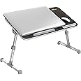 ELV Direct Adjustable Portable Laptop Bed Study Table Standing Desk with Foldable Legs for Bed, Sofa, Couch and Floor Engineered Wood;Polyvinyl Ch 318 x 580 x 70 mm