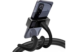 STSAIL Pram Phone Holder Phone Holder for Pram Bike, Flexible Stroller Mobile Phone Holder Non Slip Phone Holder with Arm Grip Pram Mobile Phone Stand for Bike Baby Buggy Trolley Scooter Treadmill