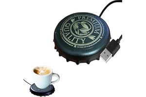 MEDOYOH USB Tassenwärmer Flaschenverschluss, Kaffeewärmer Teewärmer Untersetzer mit Thermostat, automatische Abschaltung Überhitzungsschutz Elektrischer USB-Getränkewärmer für Home Office Desktop