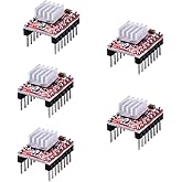 Hailege 5pcs A4988 Stepstick Stepper Motor Driver Module with Heat Sink for 3D Printer Reprap Suitable for Mendel Huxley